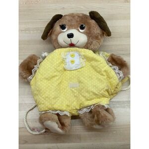 Vintage Galoob Sweet Secrets Purse Pal Yellow Dog Puppy Toy Dress Up Bag 90s